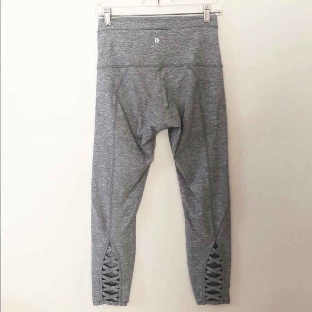 Lululemon Pure Practice Gray Leggings Crops